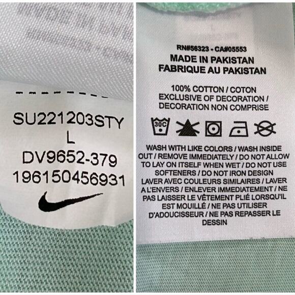 Nike Women's Sportswear Mama’s Got‎ Sole Boxy Fit T-Shirt in Green Size L - Picture 6 of 6